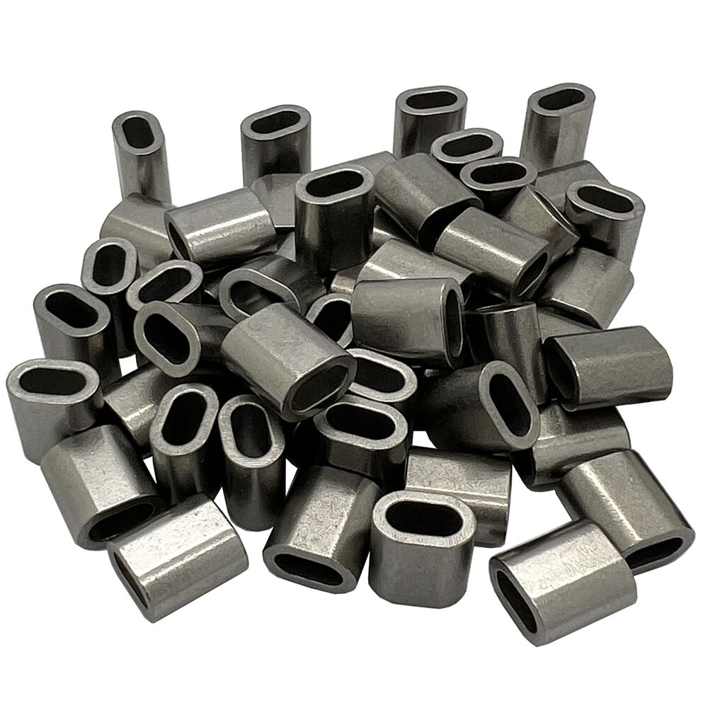 Stainless steel wire rope crimp ferrules | 1mm - 8mm